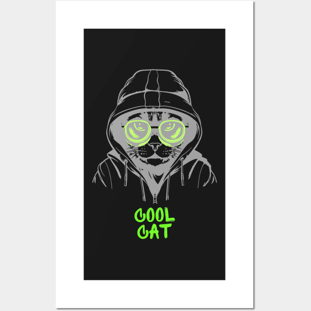 Cool Cat Wall Art by AbrasiveApparel